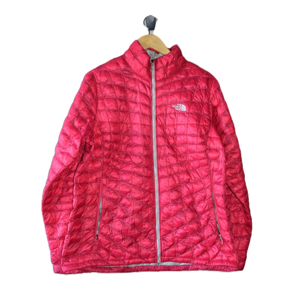 The North Face Thermoball Jacket Womens XL Pink Excellent Quilted Full Zip